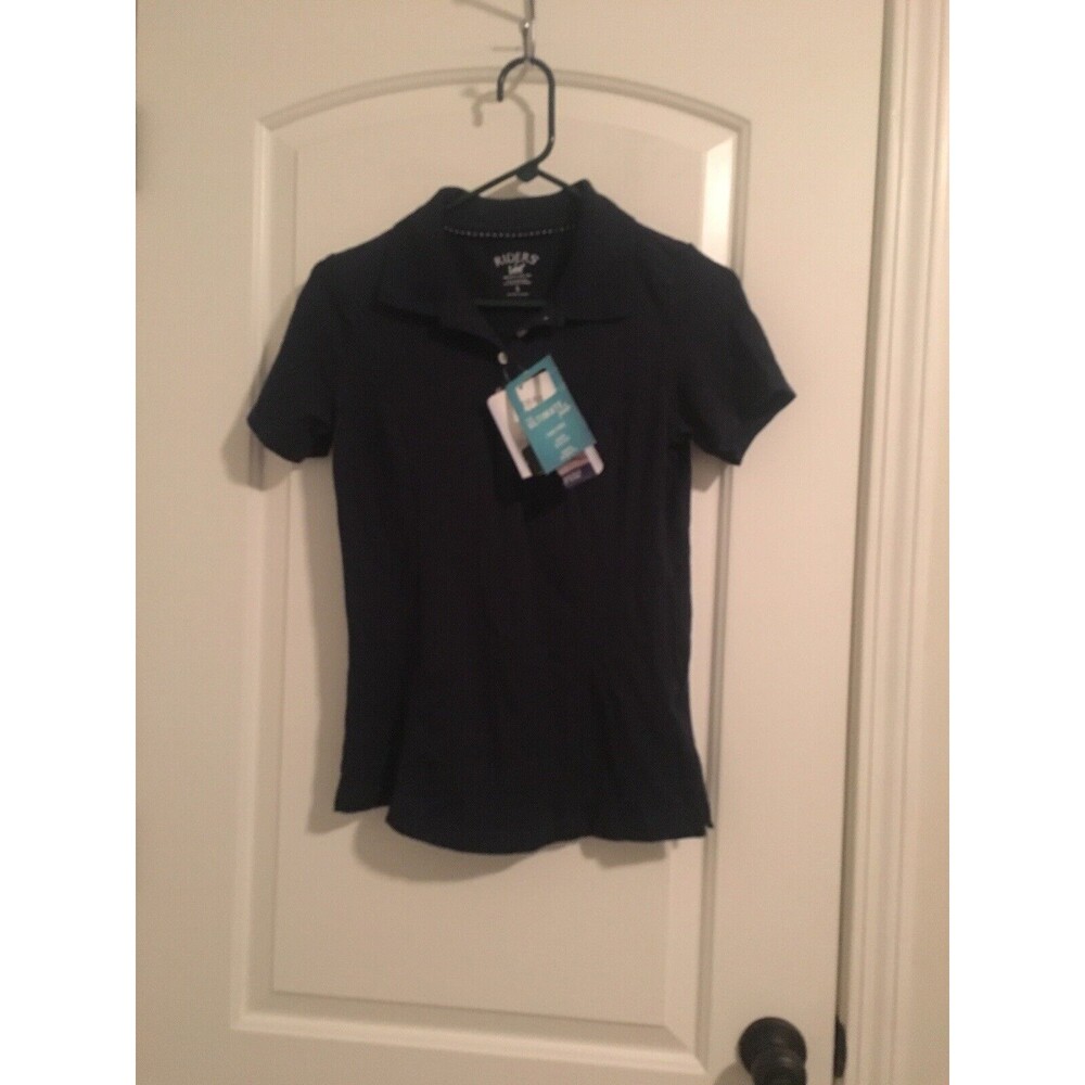 Riders By Lee Polo Shirt Women's Blue Short Sleeve Polo Shirt Size Small